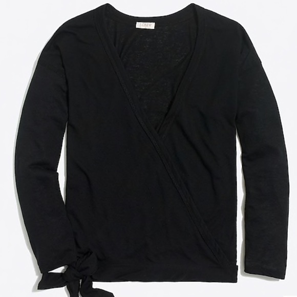 J. Crew Factory Tops - NWT J. Crew Tie Wrap Shirt in black